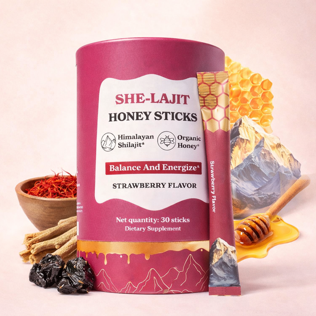 She-lajit Sticks for Women – Strawberry Honey Energy