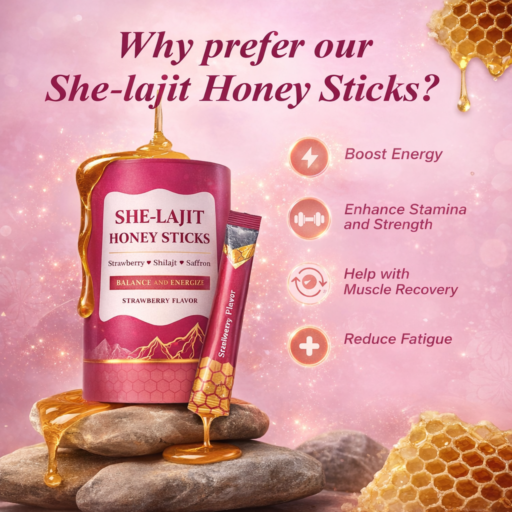 She-lajit Sticks for Women – Strawberry Honey Energy